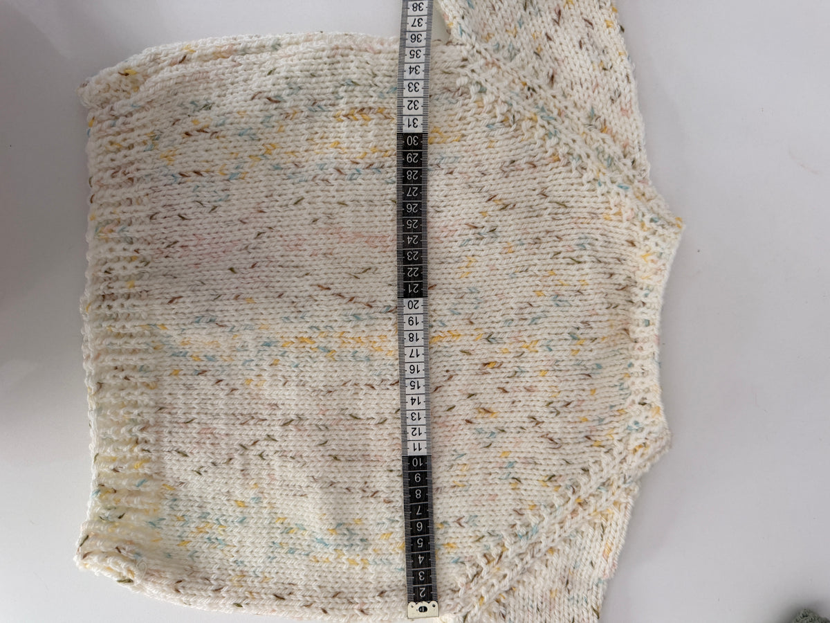 2-3 years Aran neutral fleck cardigan