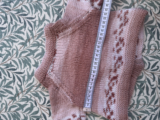 0-3m brown pattern cardigan