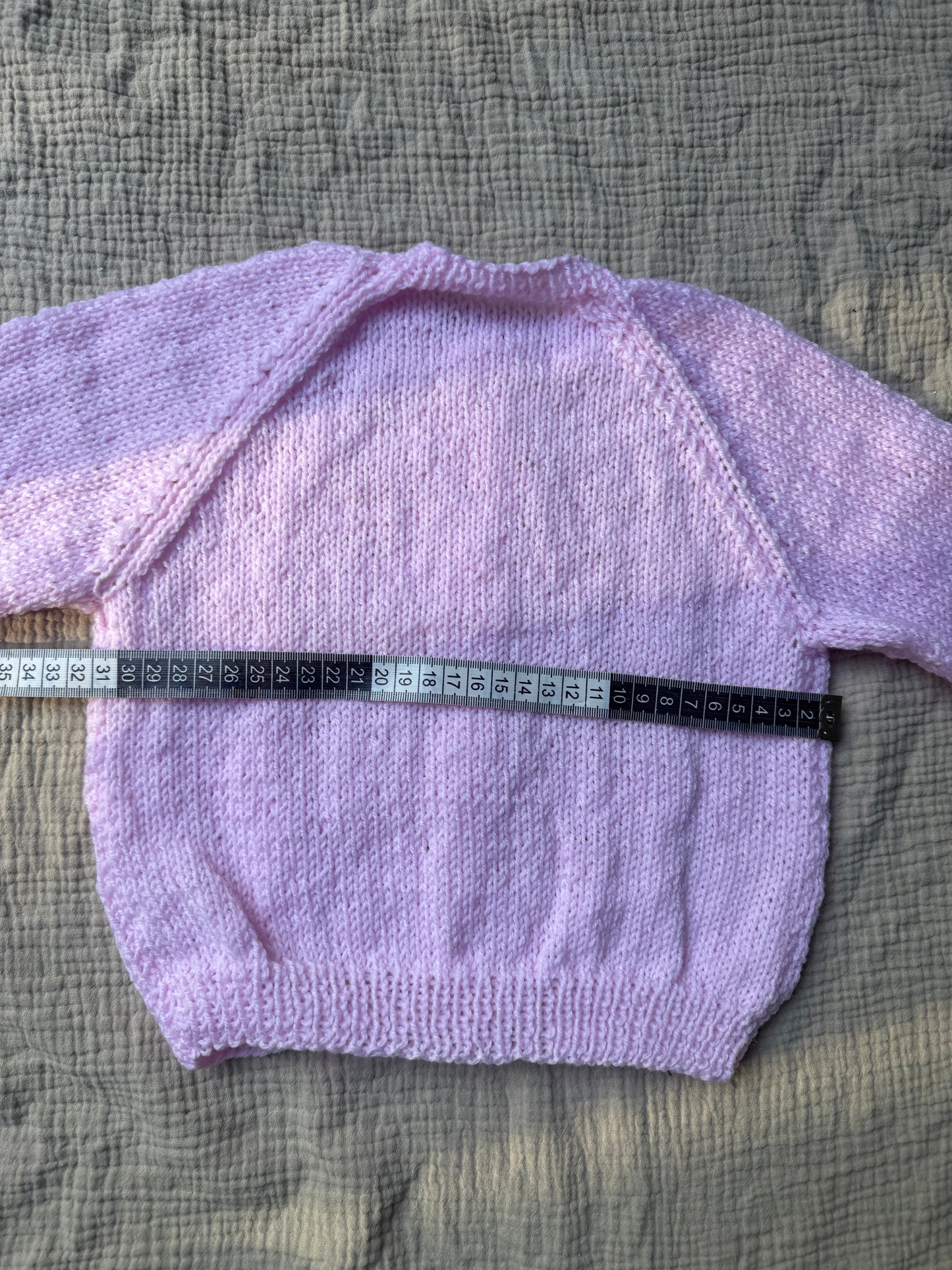 1-2 years powder pink cardigan with liberty collar
