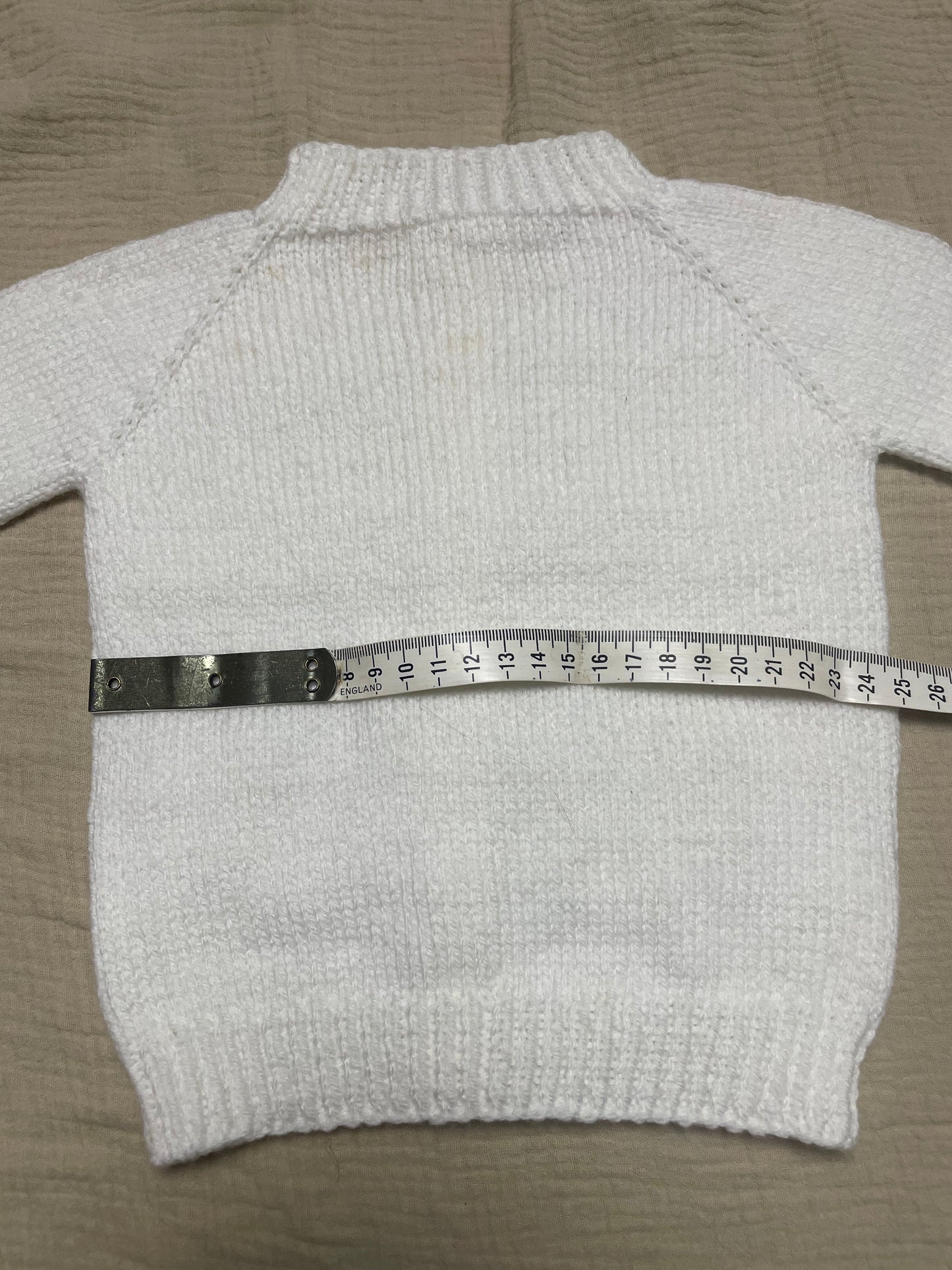 6-12m white cardigan