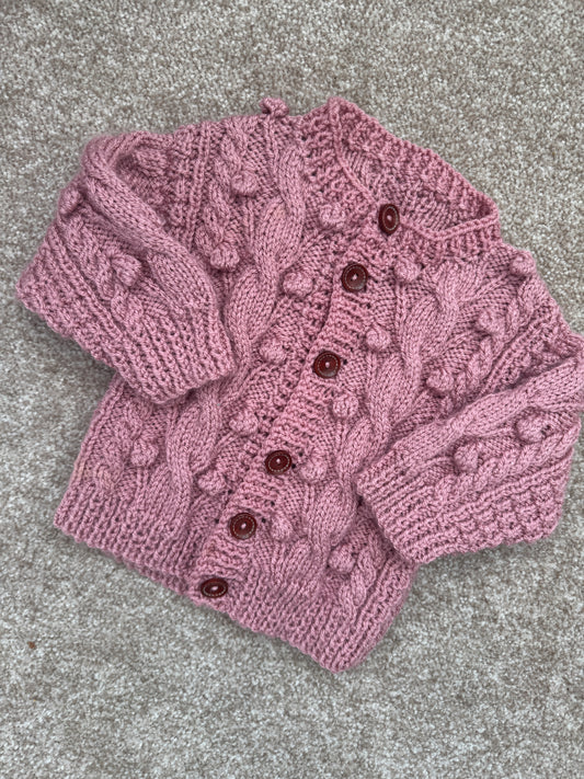 9-12m pale rose Cardigan