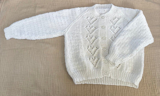 1-2 years white cardigan