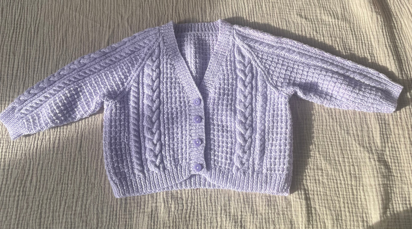 1-2 years lilac cardigan