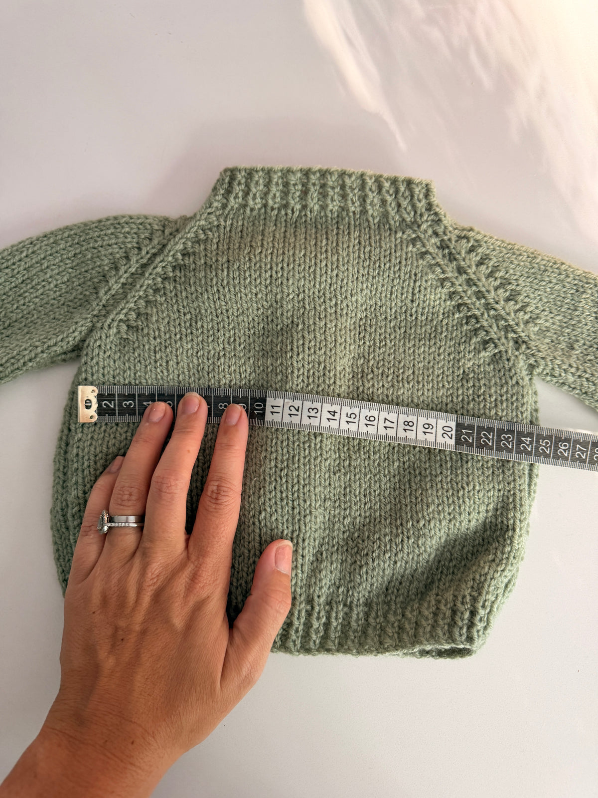 0-3m pale sage cardigan
