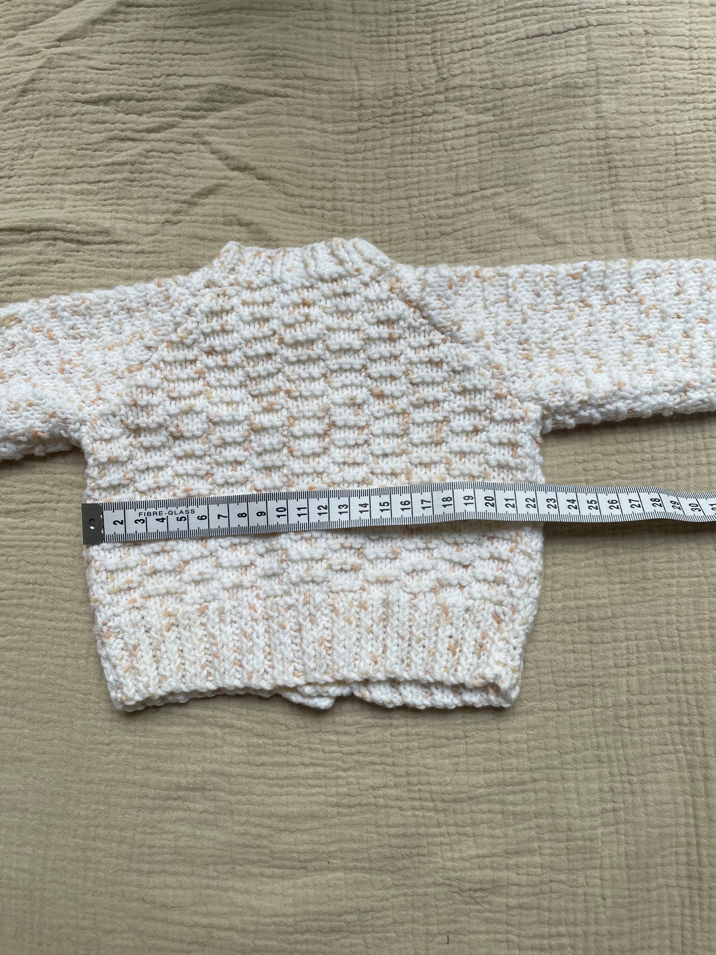 0-3m neutral fleck cardigan