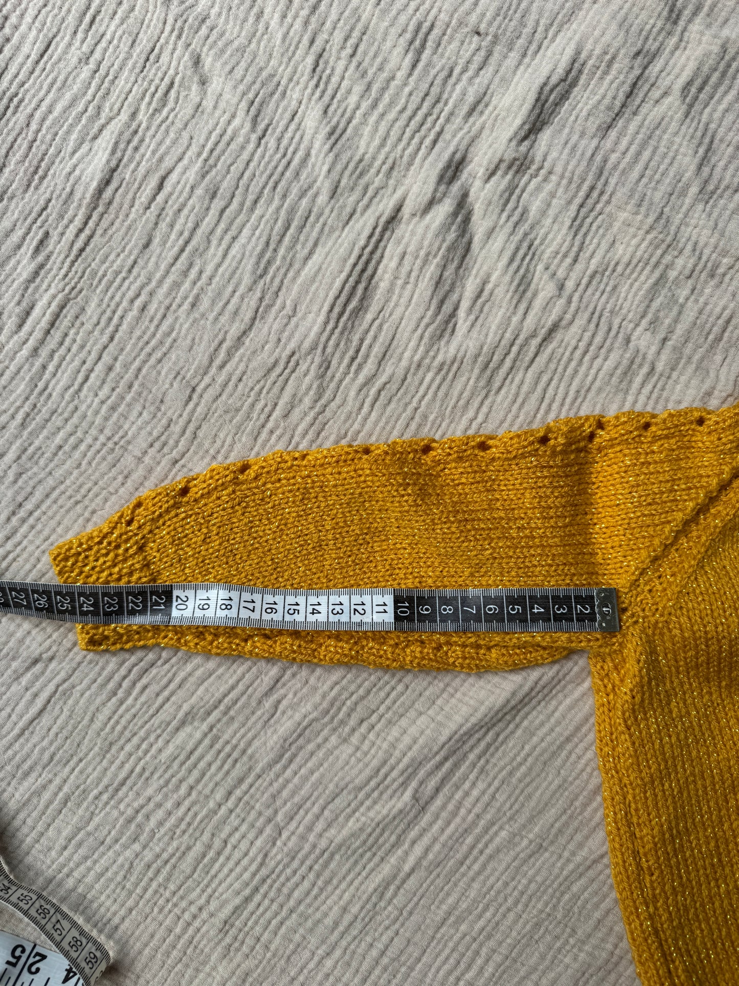 1-2 years yellow glitter cardigan