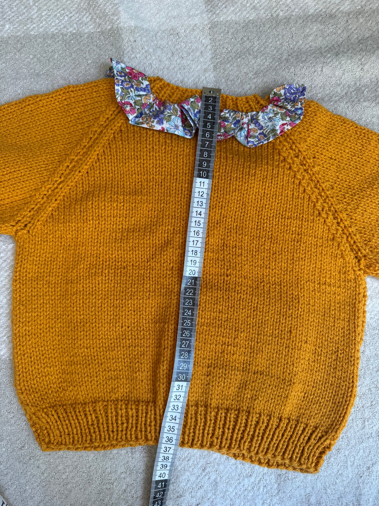 2-3 gold cardigan with liberty collar