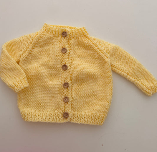 3-6m yellow cardigan