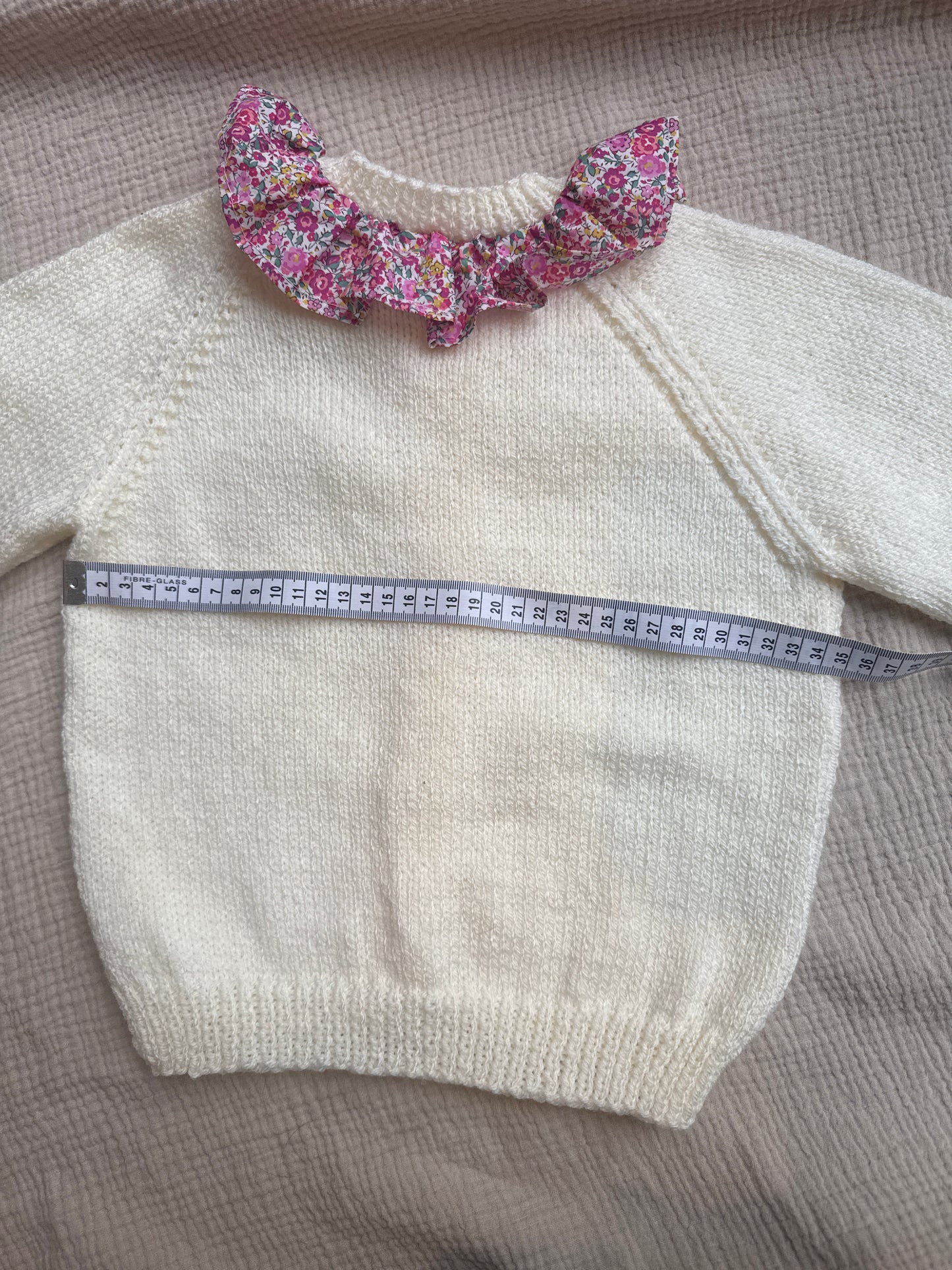 2-4 years warm cream with liberty collar cardigan