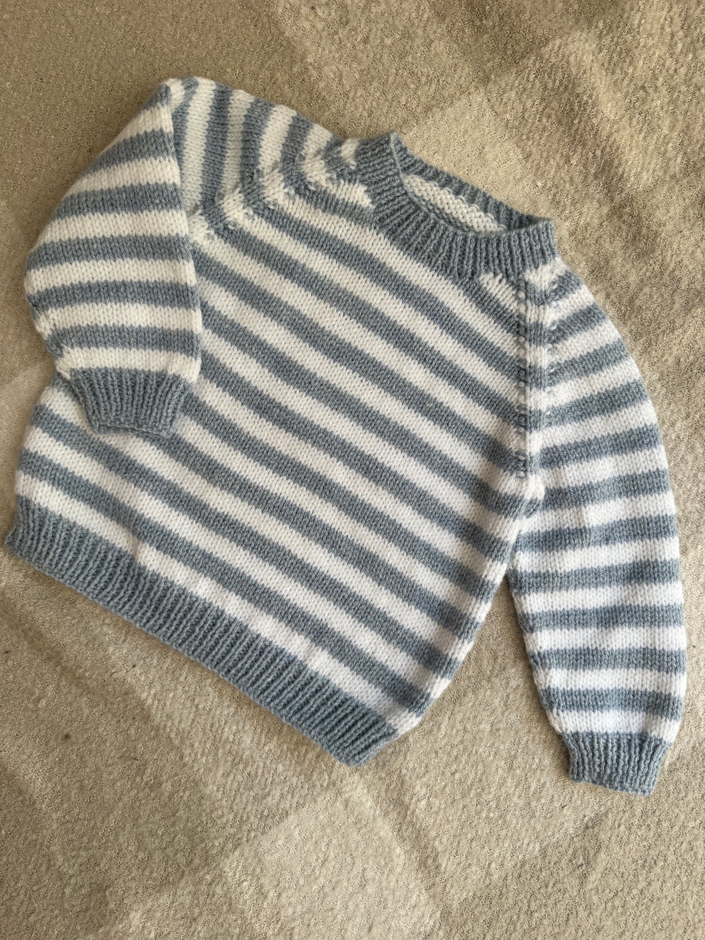 18-24m blue & white stripe jumper