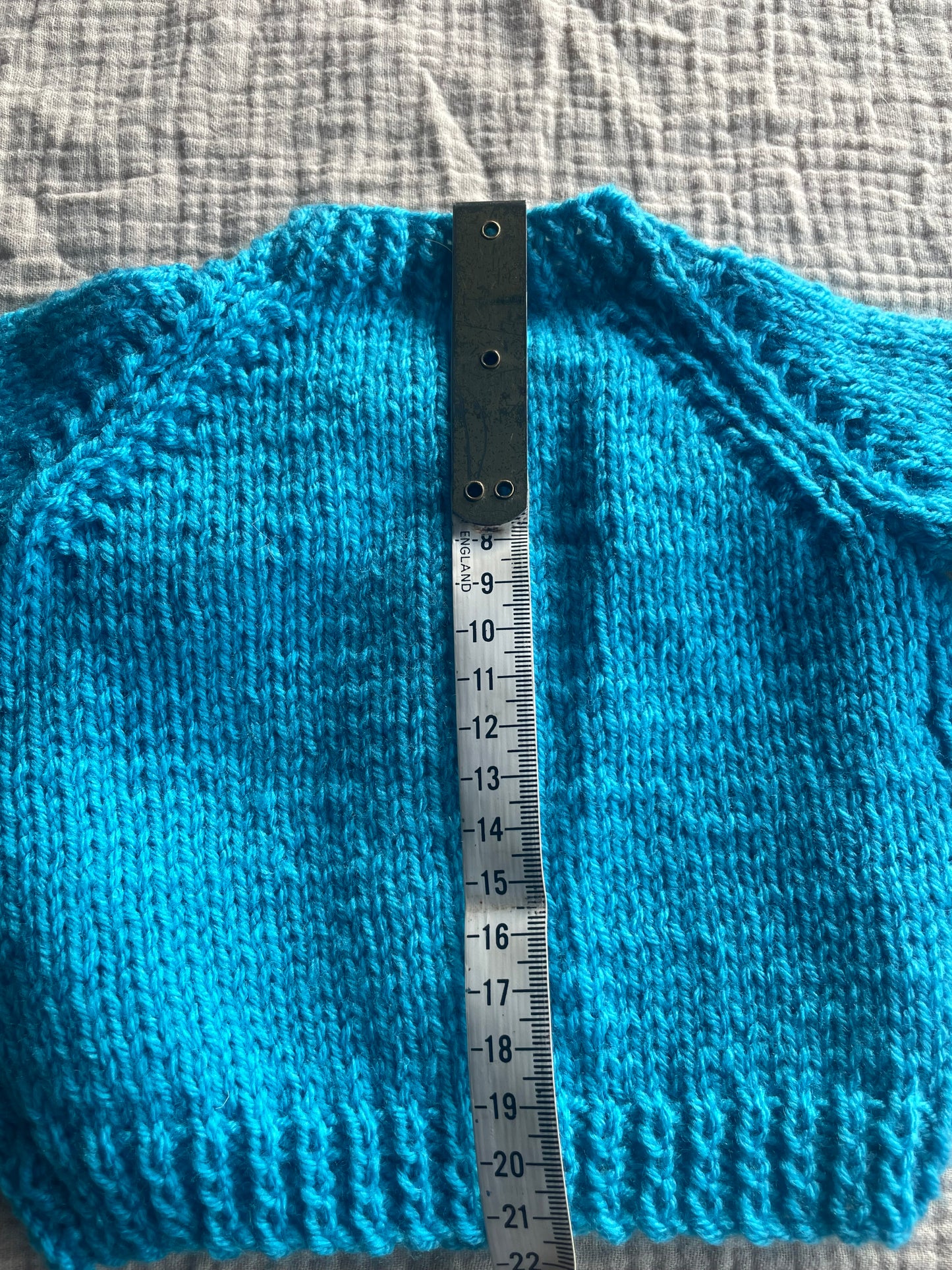 0-1months bright blue cardigan
