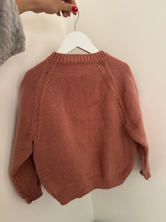 3-5 years terracotta Cardigan