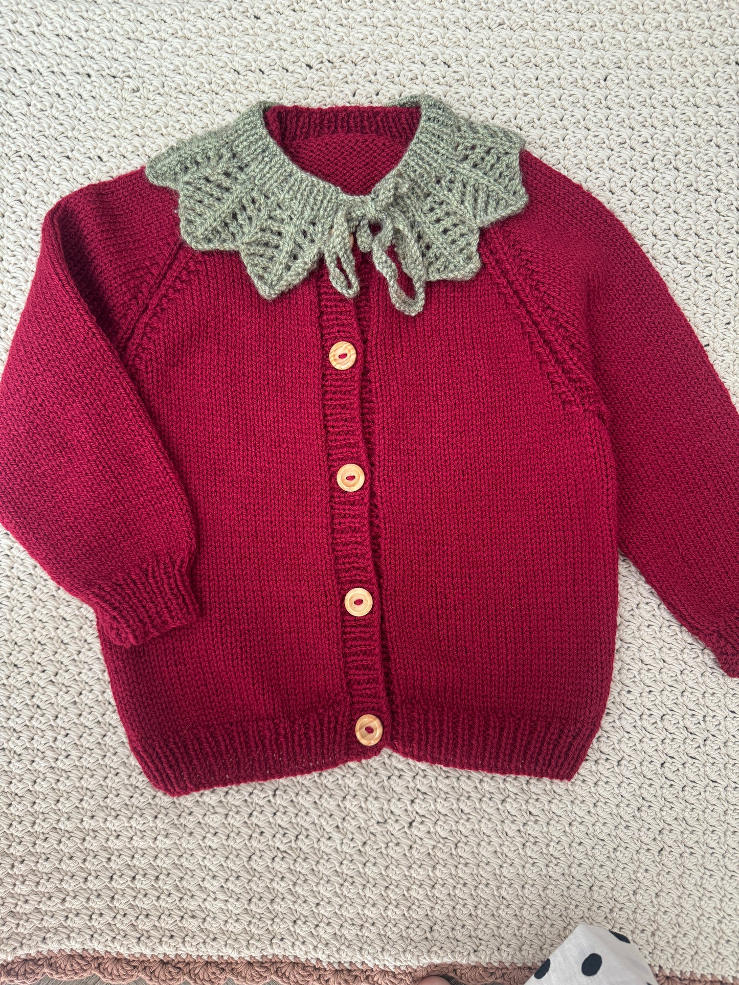 2-3 years strawberry cardigan with collar