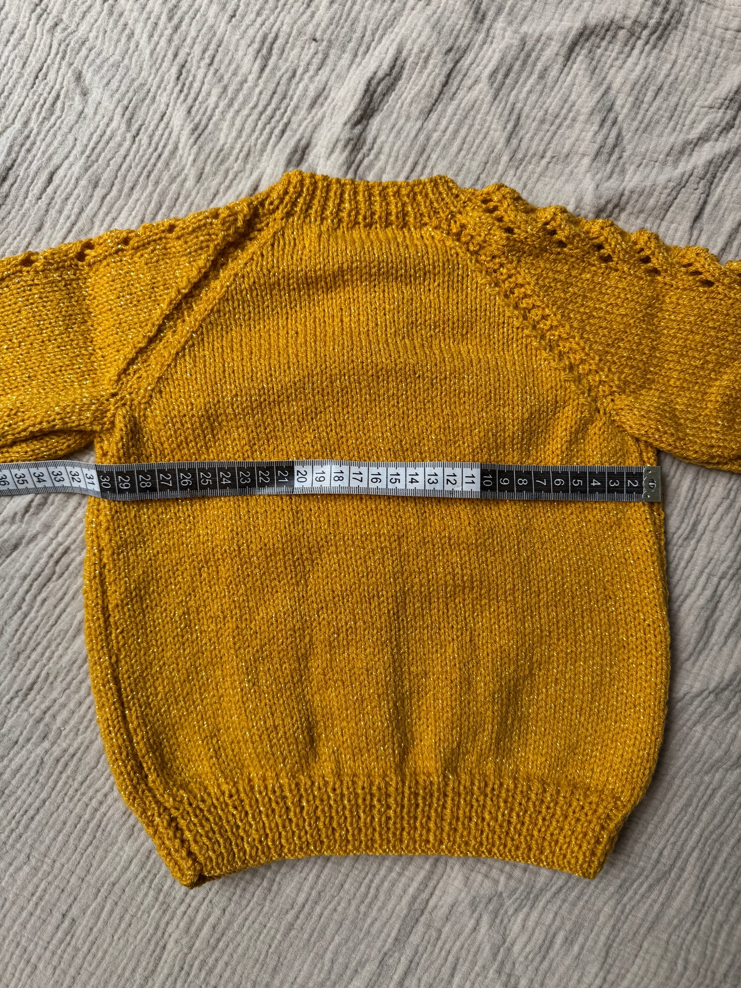 1-2 years yellow glitter cardigan
