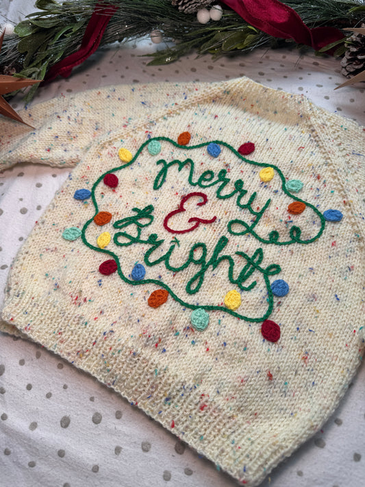 Merry & Bright 18-24 months cream fleck cardigan