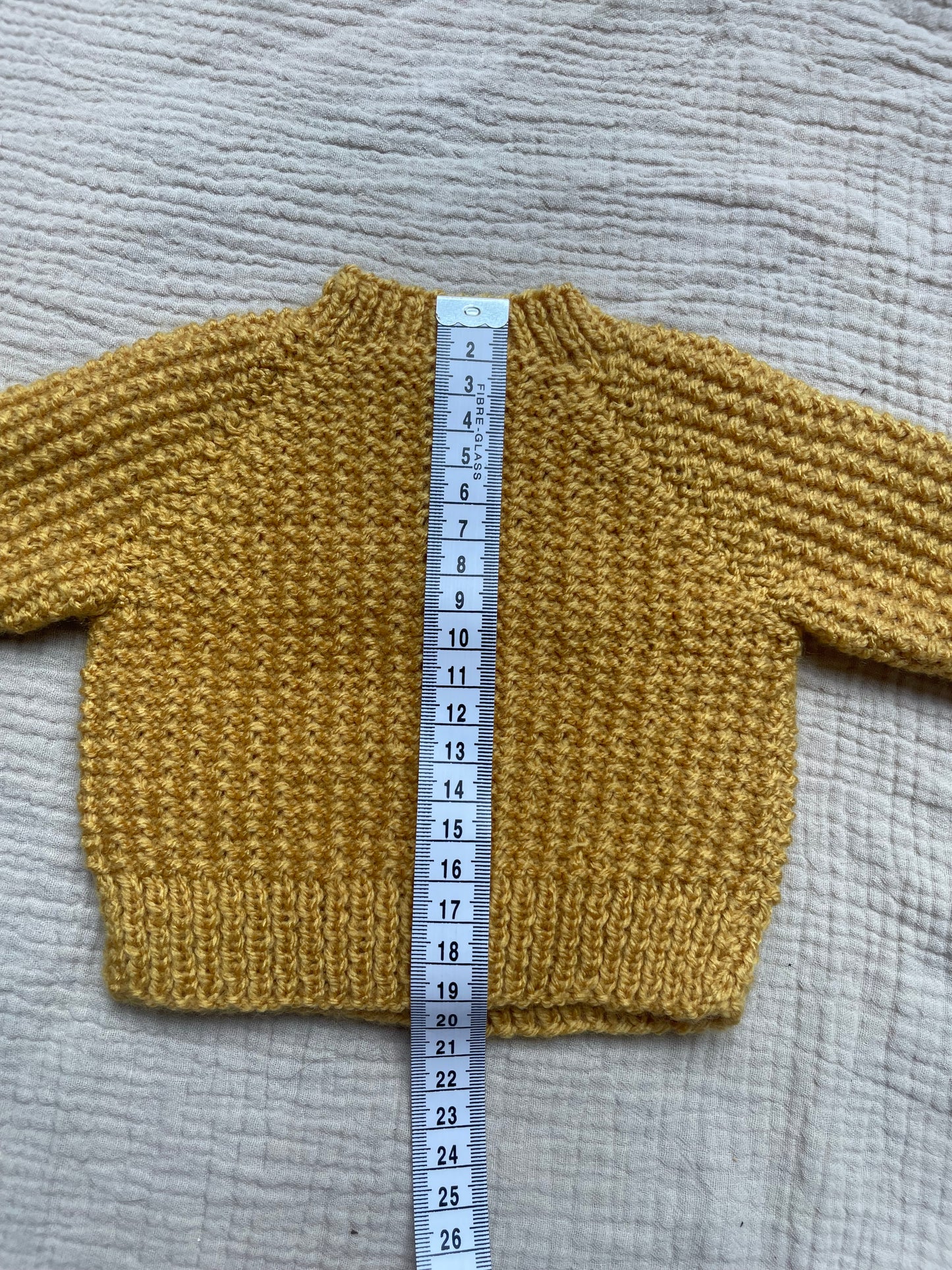 Newborn mustard cardigan with hat