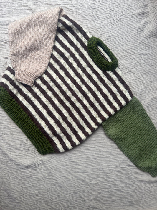 2-4 years stripe block jumper
