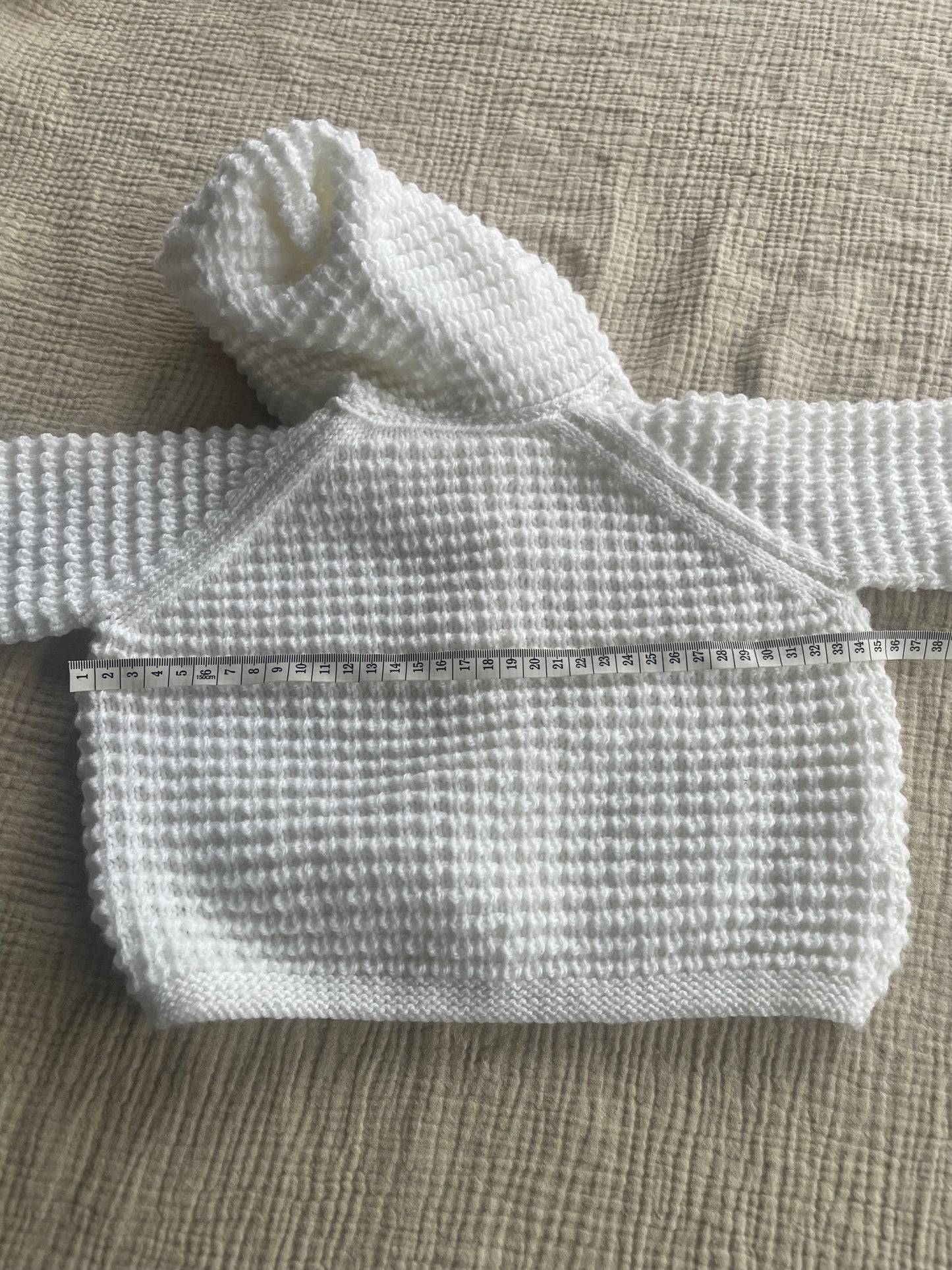 2-3years white hooded cardigan