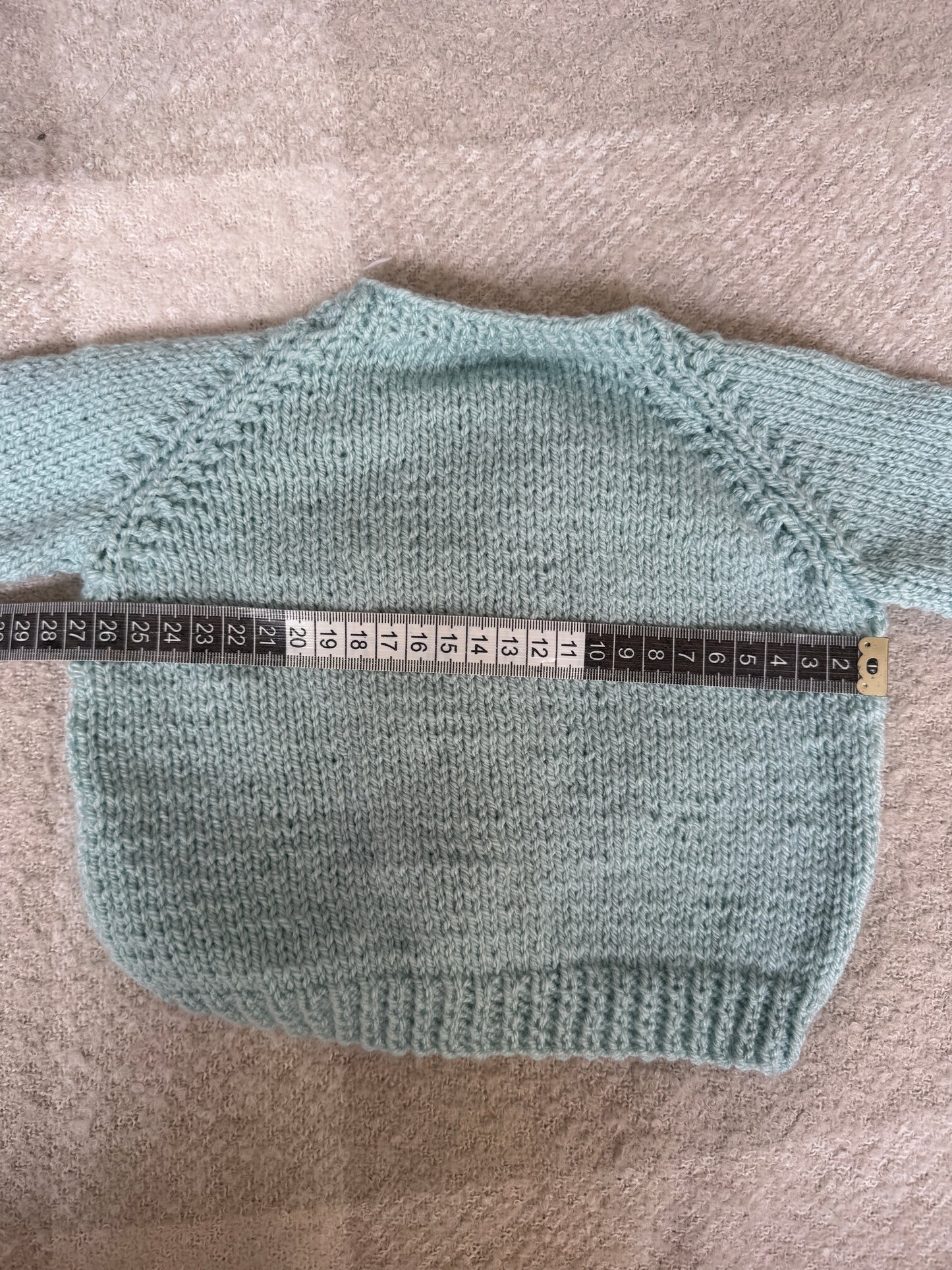 3-6m duck egg cardigan