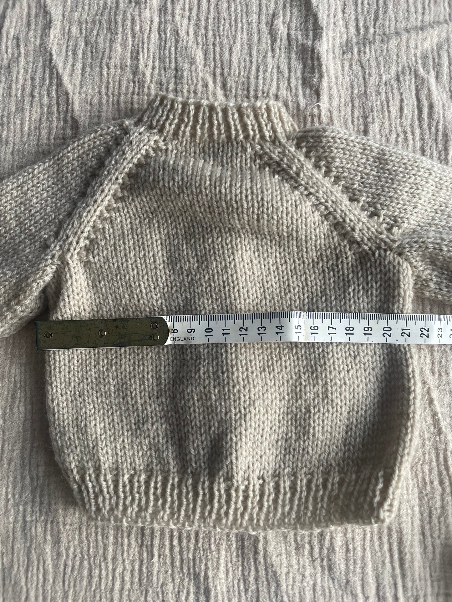 0-1 month parchment cardigan
