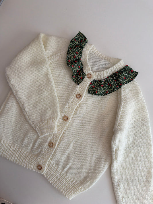 3-5 years pale cream cardigan