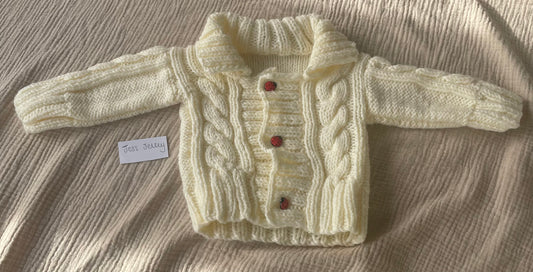 3-6m warm cream cardigan