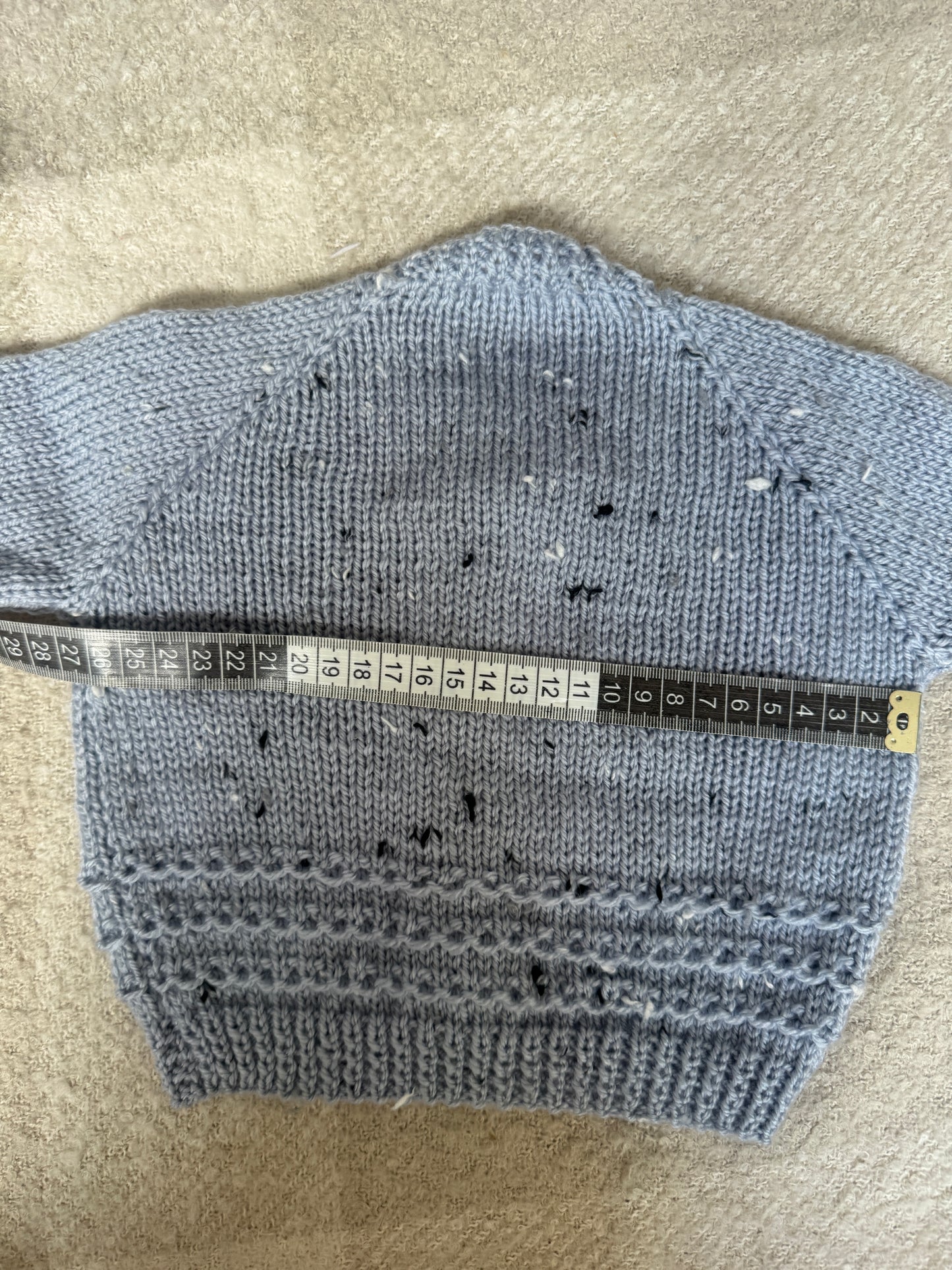 3-6m pale blue fleck cardigan