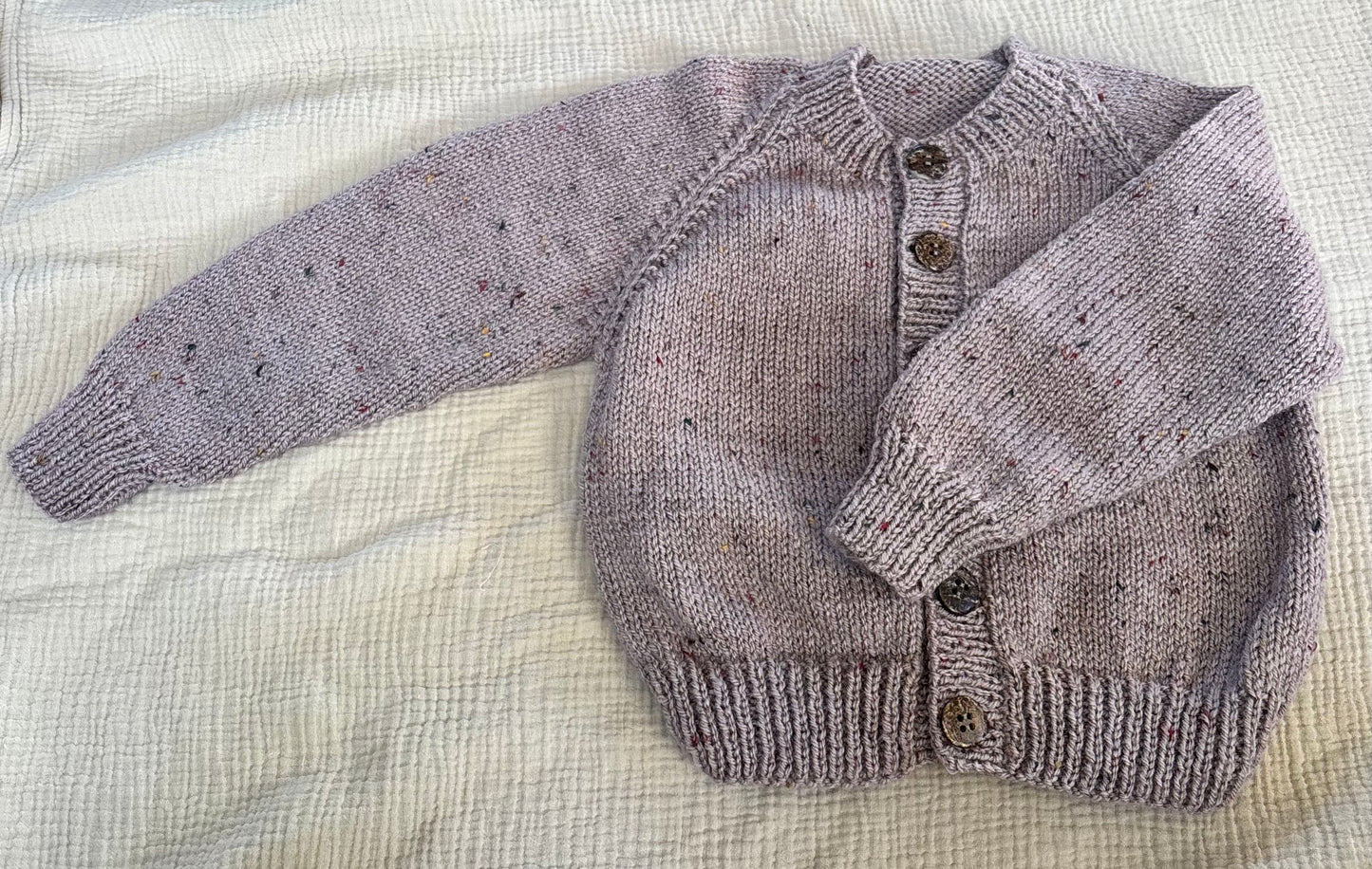 2-3 years heather cardigan with flecks
