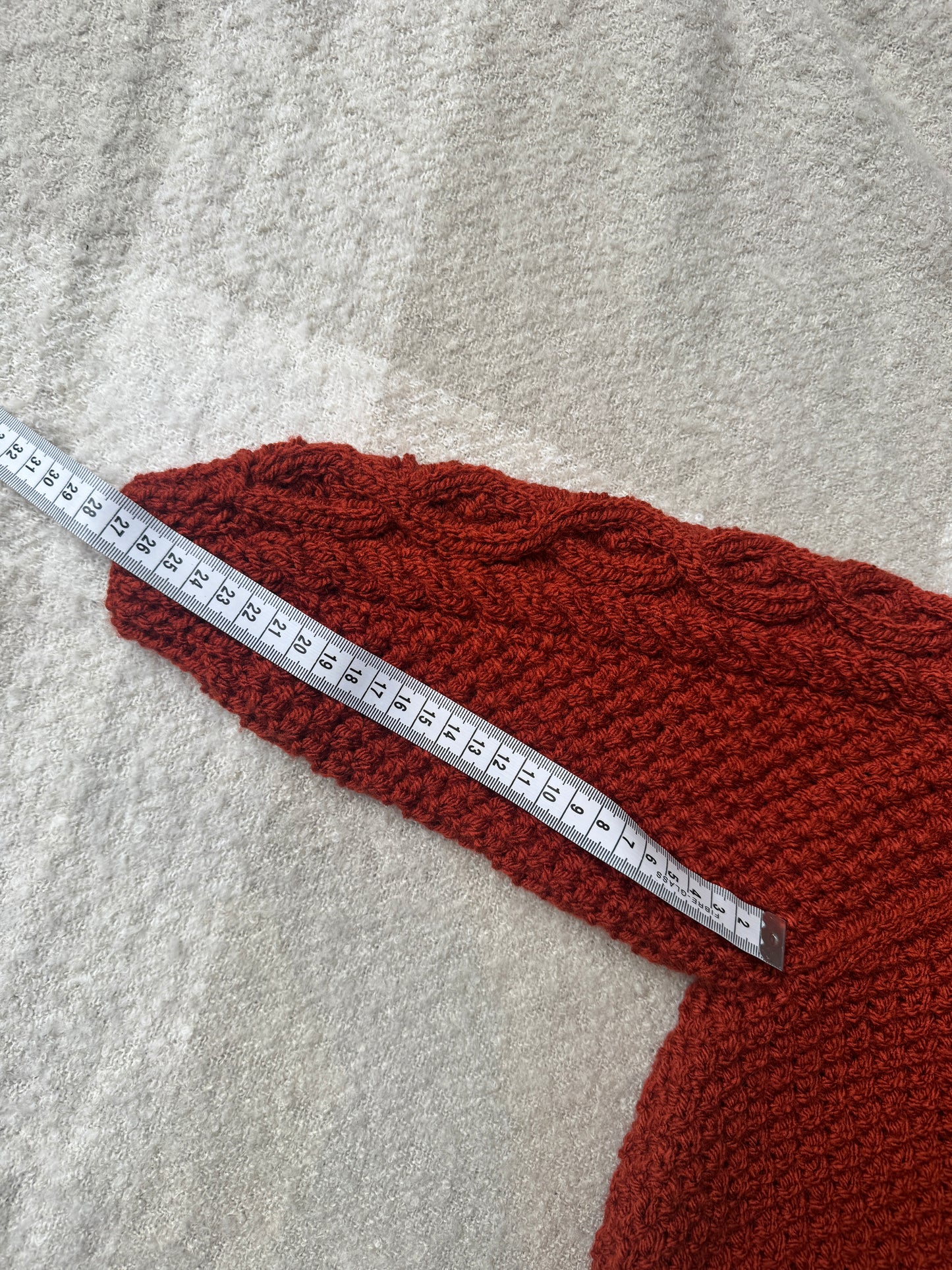 2-3 years  copper Aran cardigan
