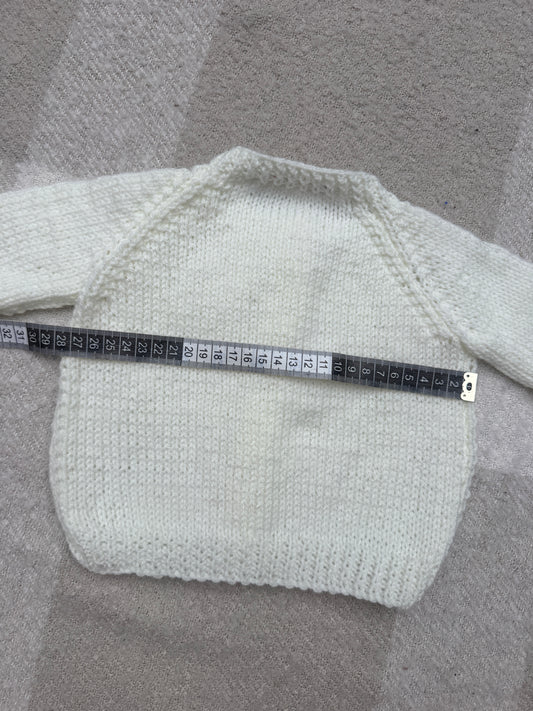 6-12m pale cream cardigan