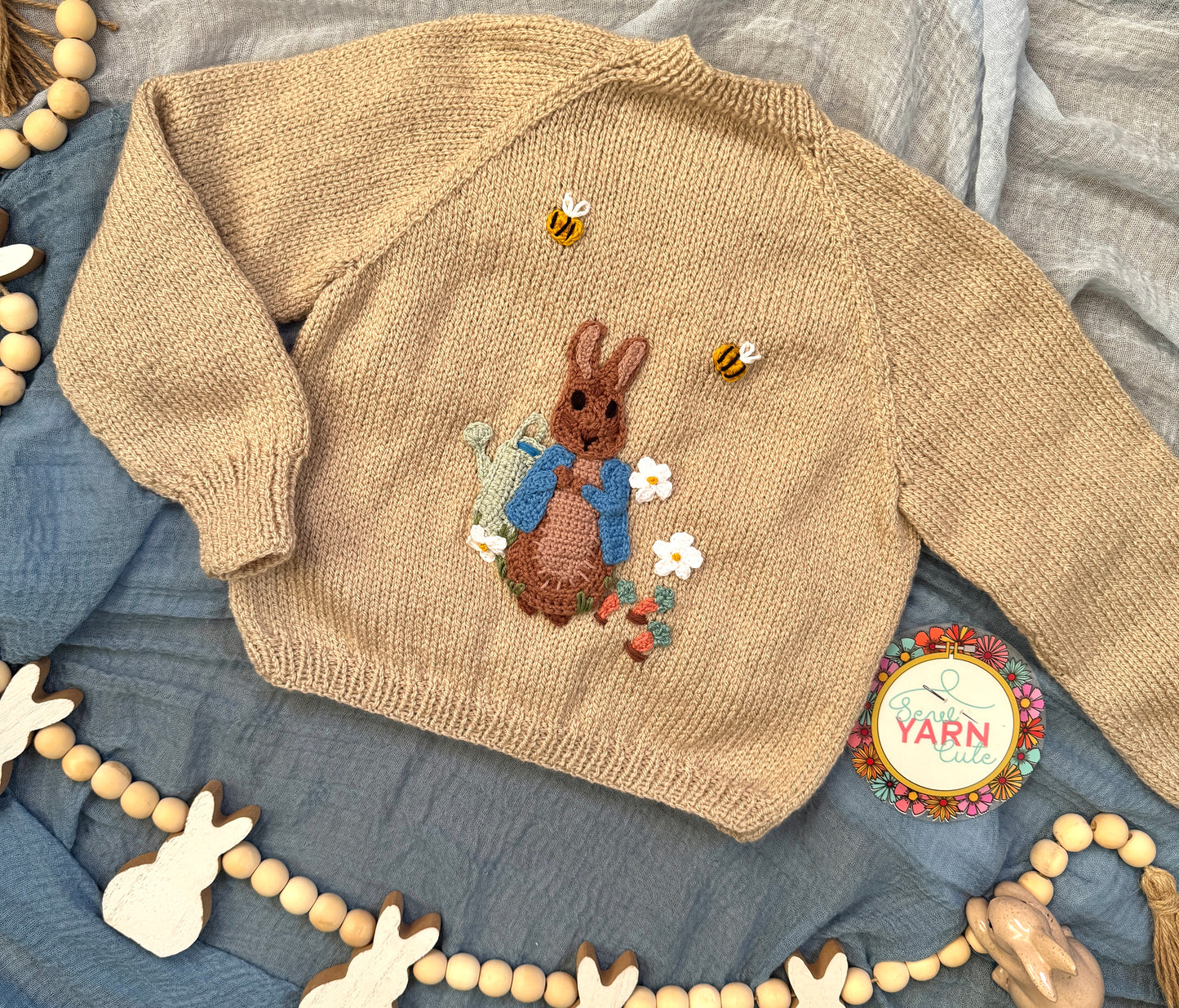 1-2 Years Peter rabbit parchment cardigan