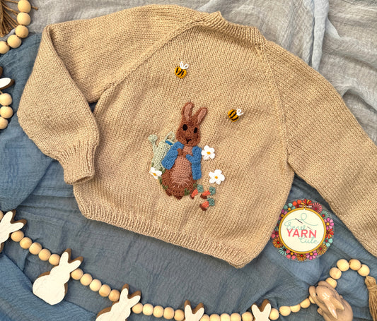1-2 Years Peter rabbit parchment cardigan