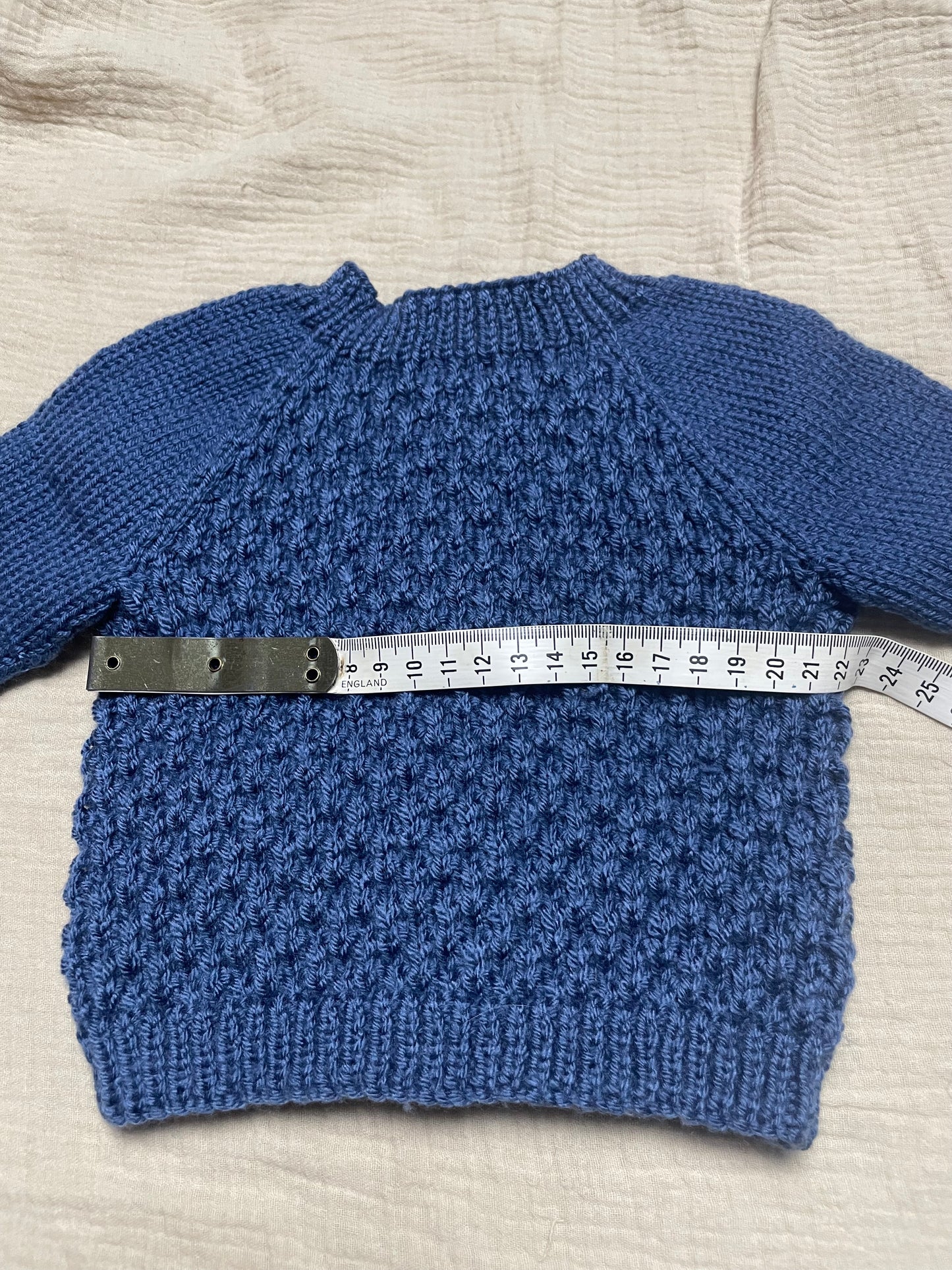 0-6m petrol blue cardigan
