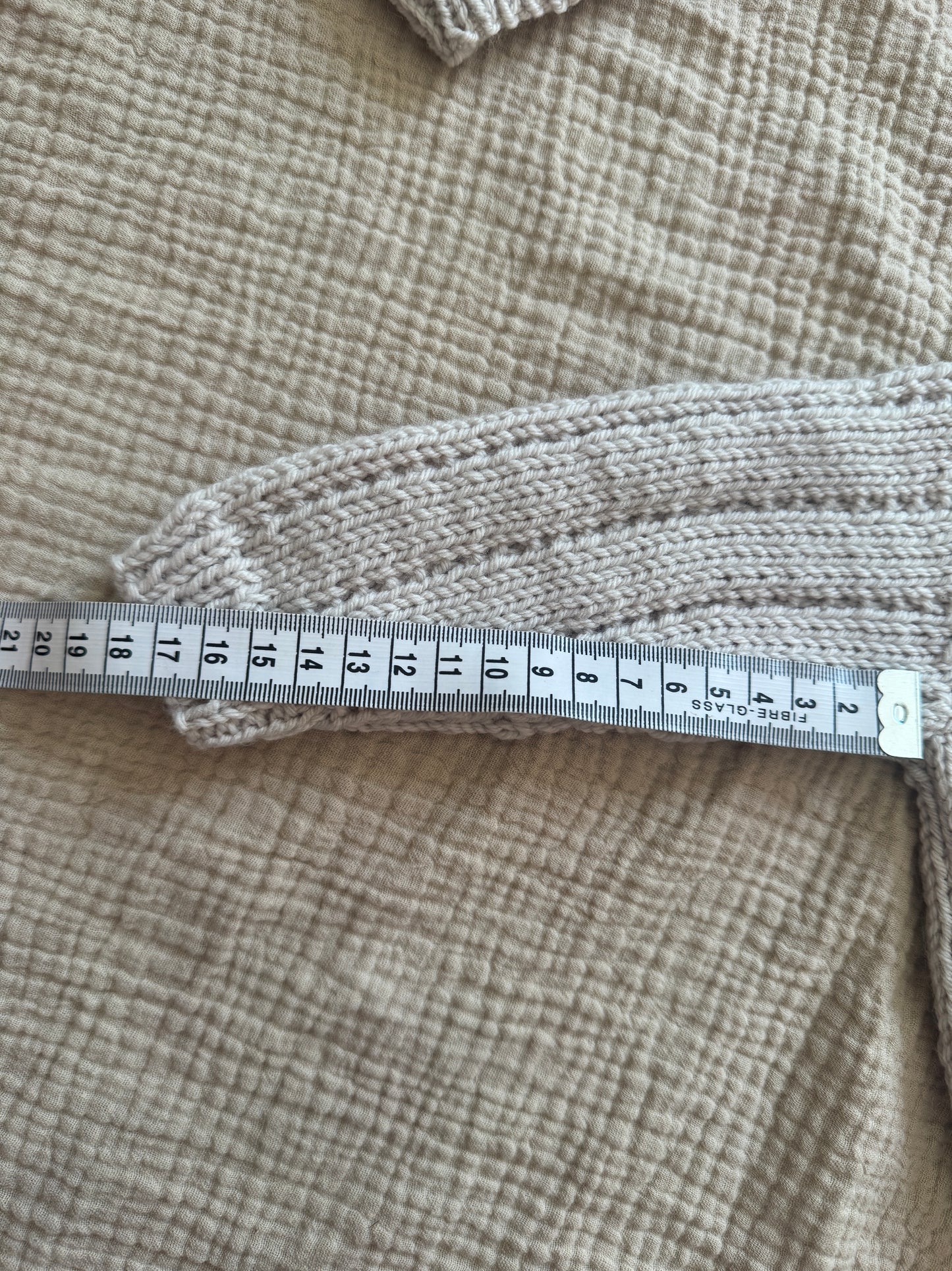 3-6m parchment Cardigan with hat