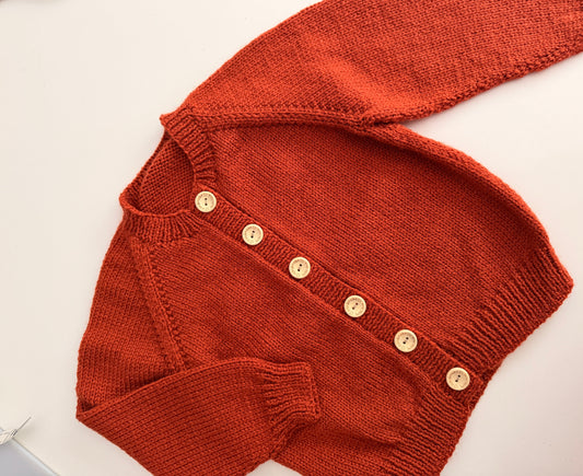 4-5 years copper cardigan
