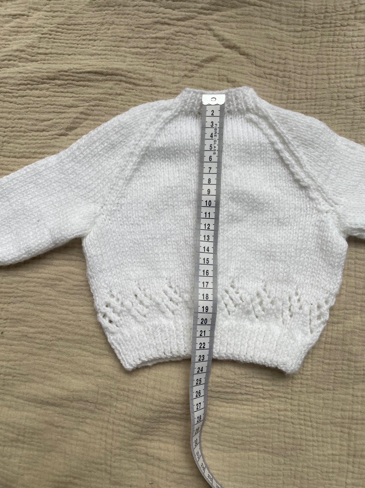 0-3m white cardigan