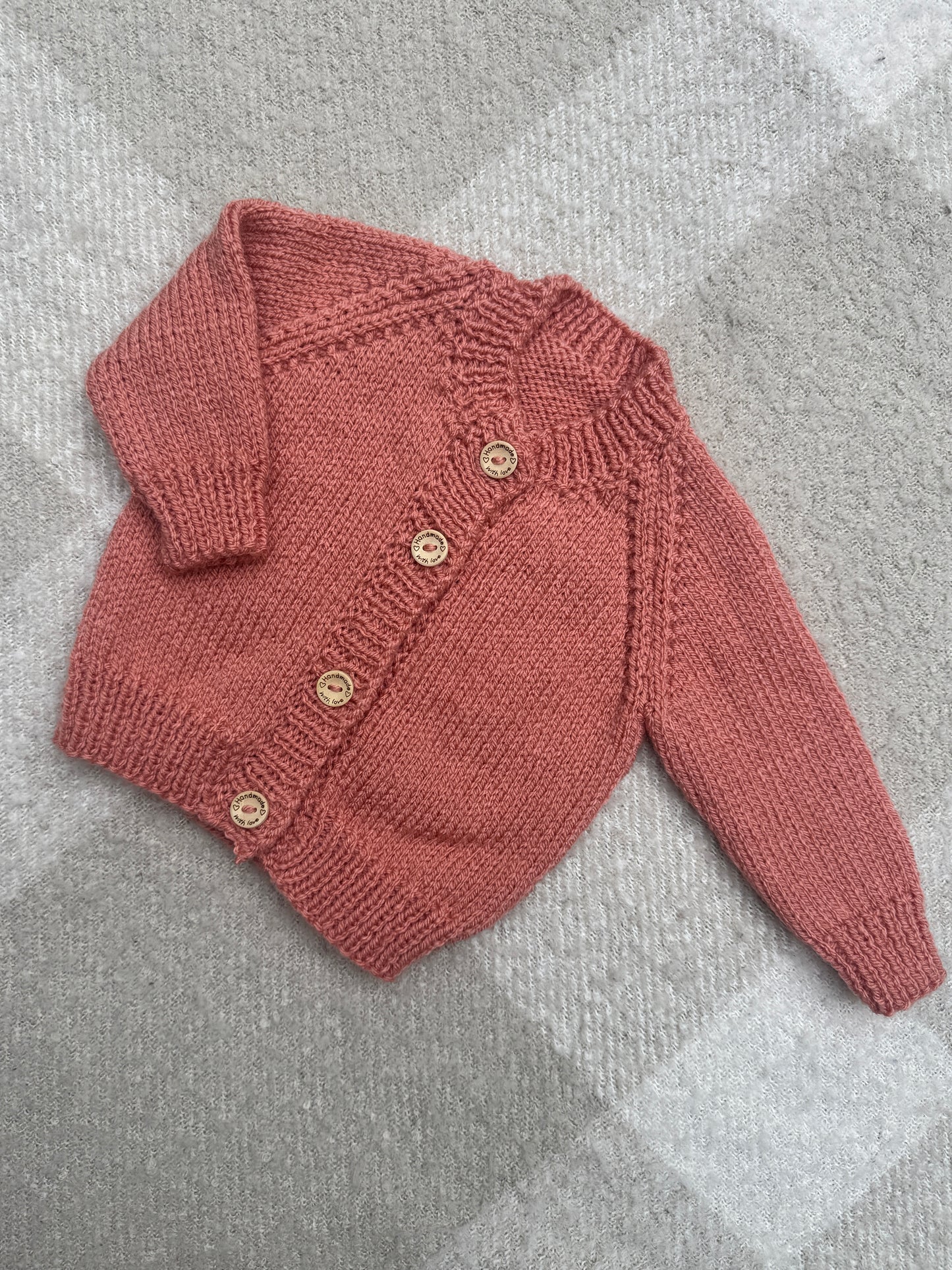 0-3m vintage peach cardigan