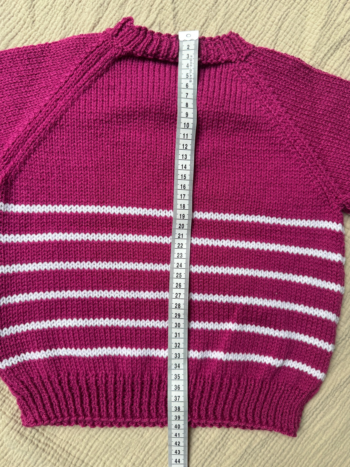 2-3 years raspberry stripe jumper