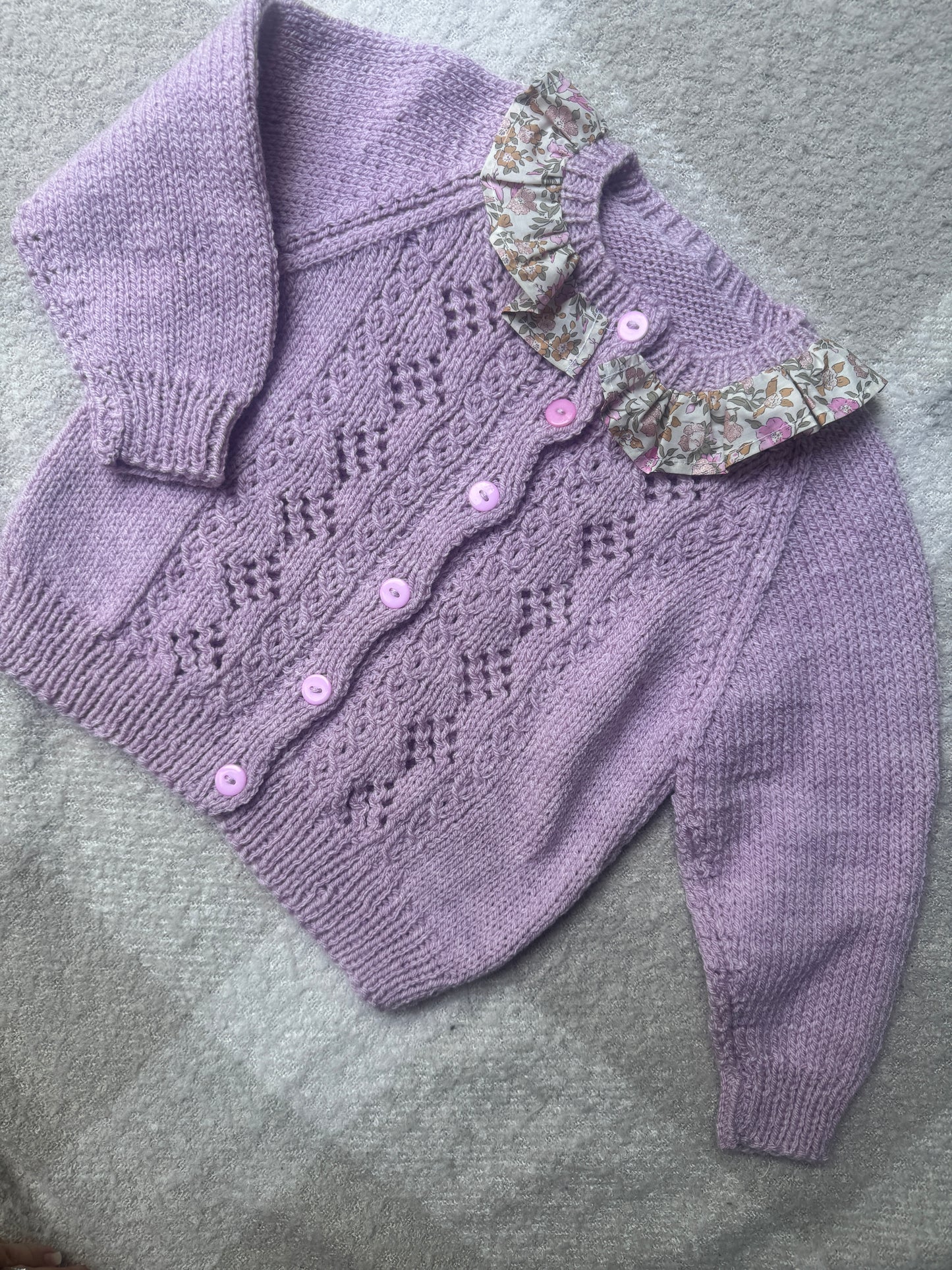 2-3 mauve cardigan with liberty collar