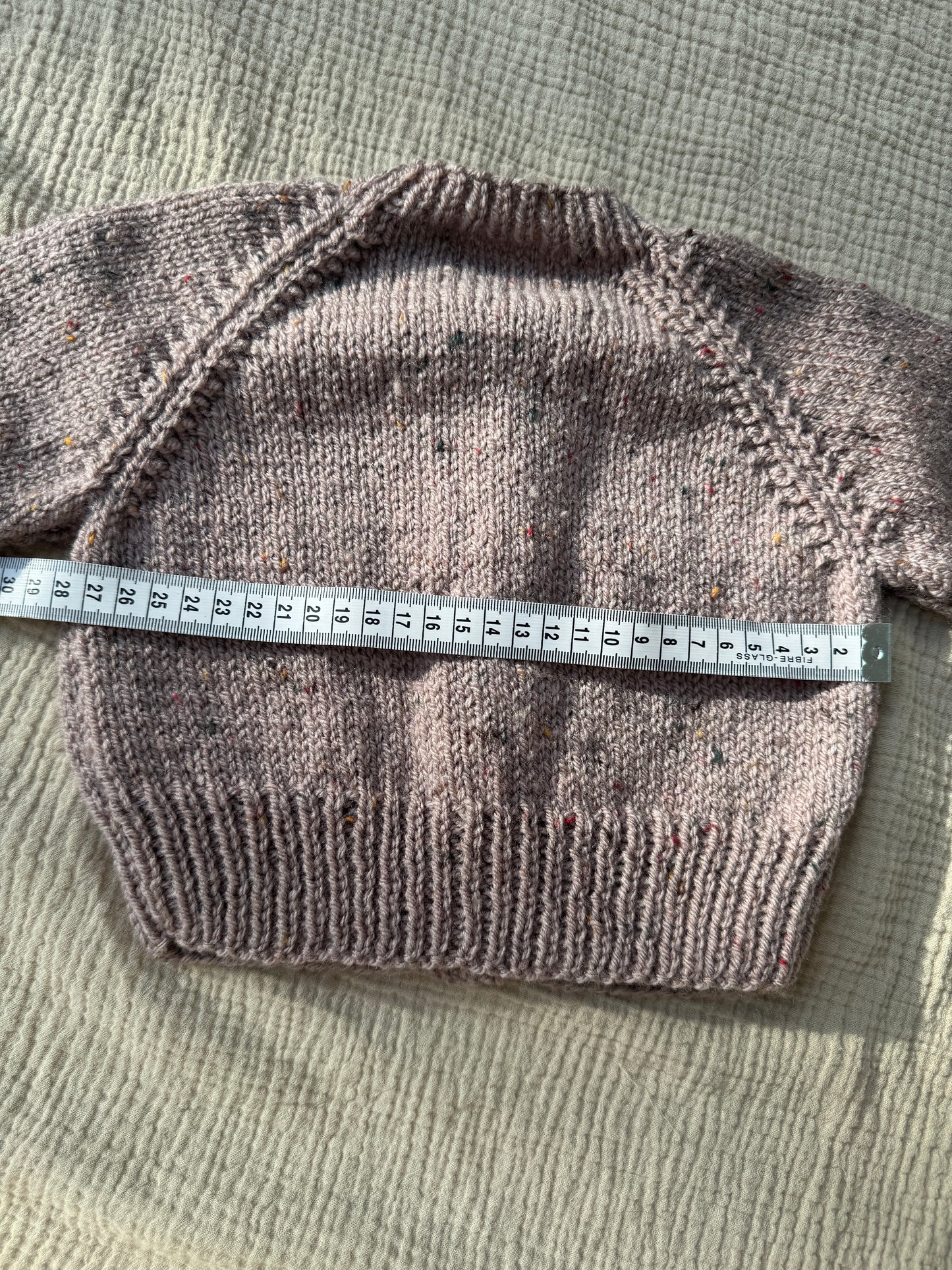 3-6m taupe fleck cardigan