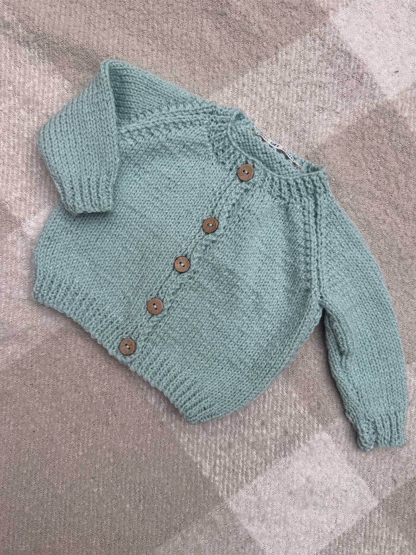3-6m duck egg blue cardigan