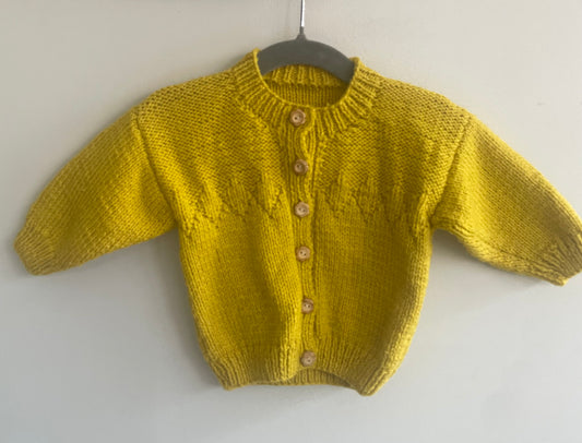 3-6 months mustard cardigan