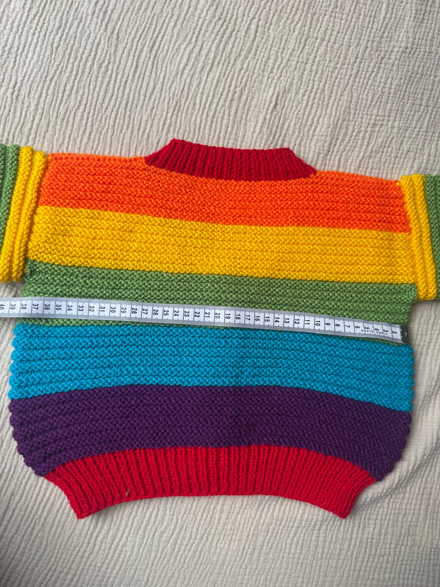 3-4 years slouchy rainbow cardigan