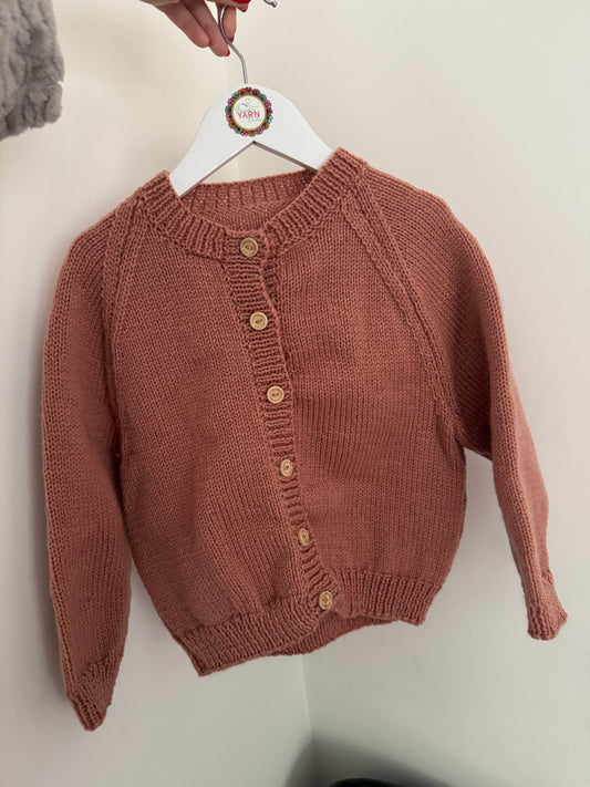 3-5 years terracotta Cardigan