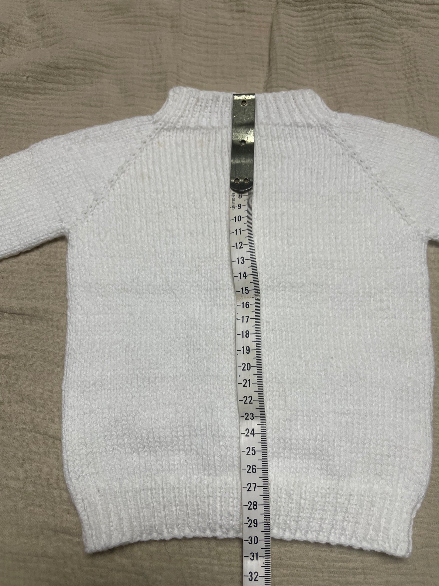 6-12m white cardigan