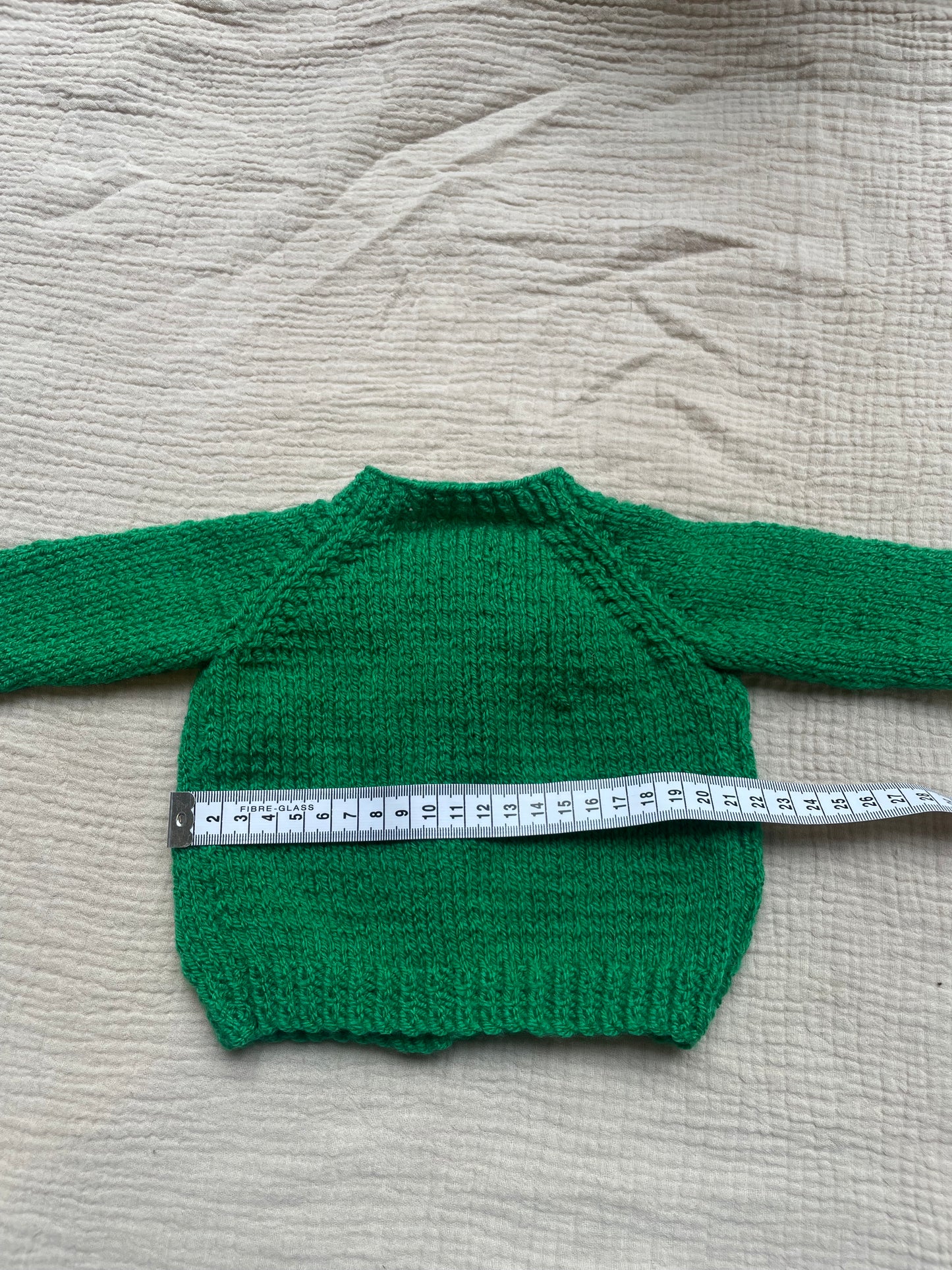 small 0-3m Christmas green cardigan