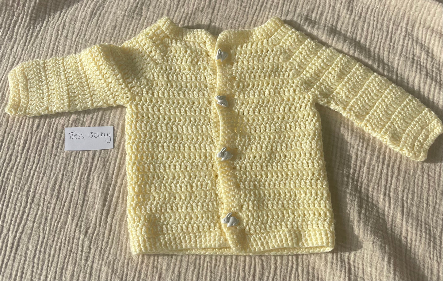 3-6m butter yellow cardigan