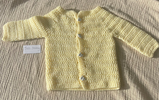 3-6m butter yellow cardigan