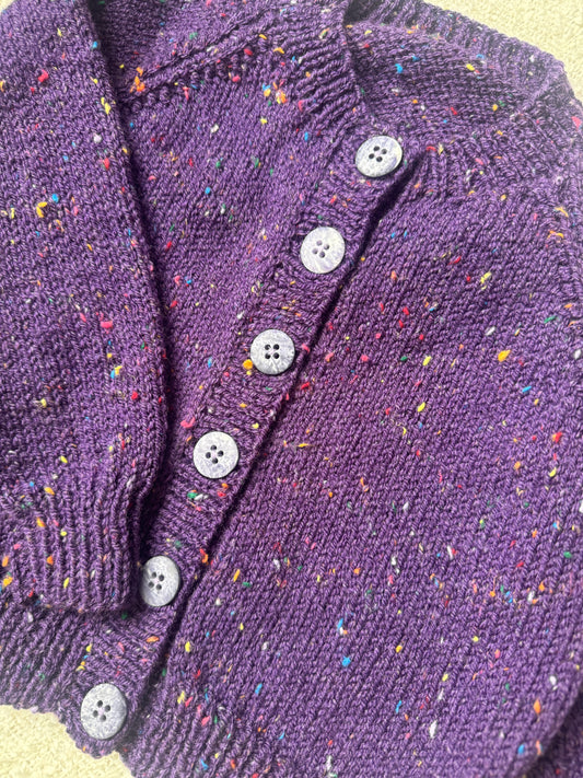 2-3 years purple fleck cardigan