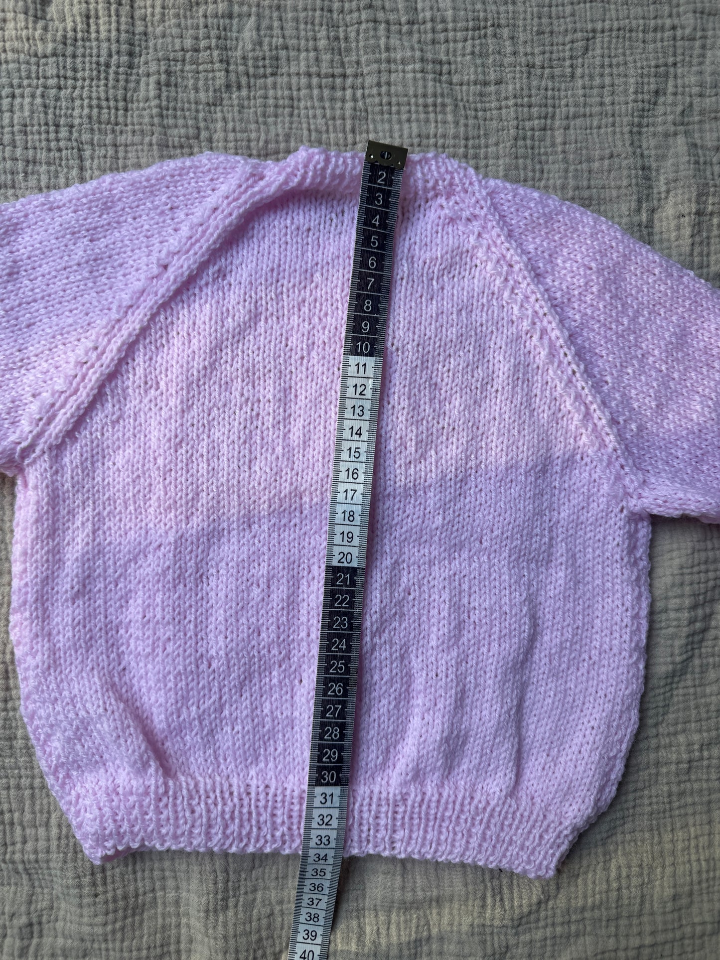 1-2 years powder pink cardigan with liberty collar
